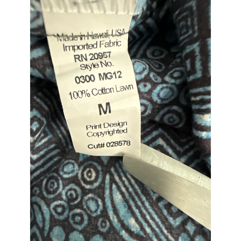Tori Richard Men Hawaiian Button Up Camp Shirt Size M Tropical Beachy Island Y2K - Picture 5 of 8